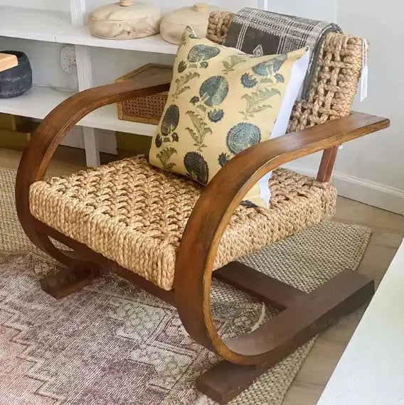 Vintage Kurvenfauteuil aus Rattan - Rattan Deko
