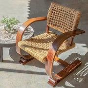 Vintage Kurvenfauteuil aus Rattan - Rattan Deko