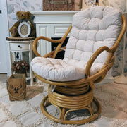 Drehbarer Rattan-Sessel für stilvolle Wohnräume - Rattan Deko