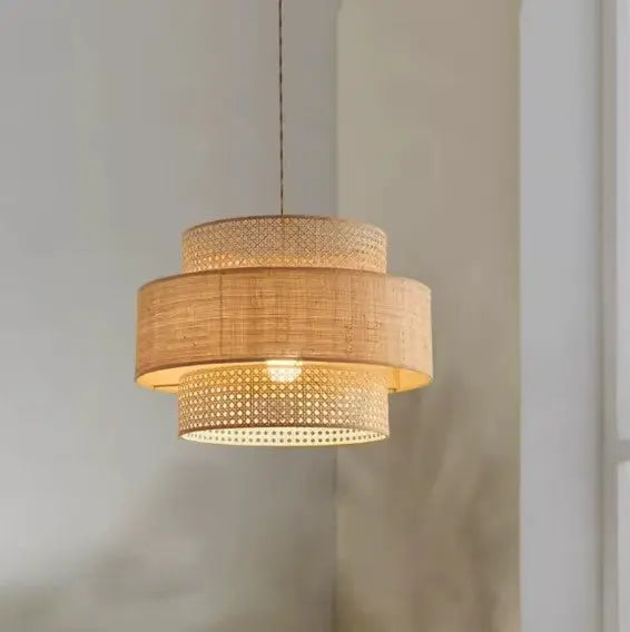 Elegante Rattan-Hängeleuchte Rattan Deko