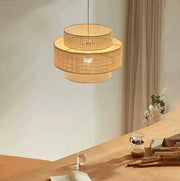 Elegante Rattan-Hängeleuchte Rattan Deko
