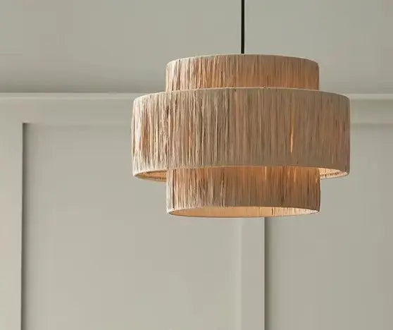 Vintage dekorative Rattan-Hängelampe - Rattan Deko