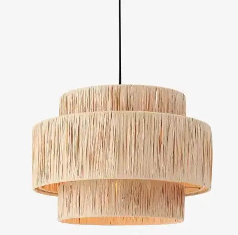 Vintage dekorative Rattan-Hängelampe - Rattan Deko