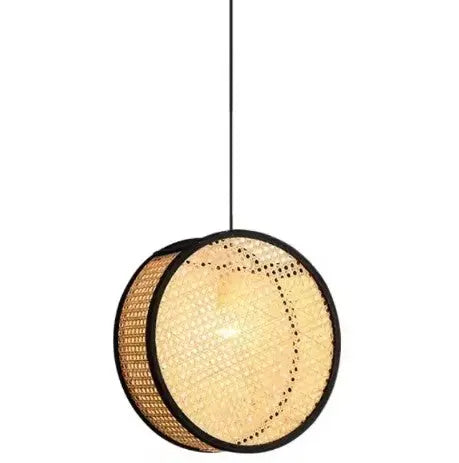 Moderne Rattan- und Bambus-Hängeleuchte Rattan Deko