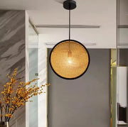 Moderne Rattan- und Bambus-Hängeleuchte Rattan Deko