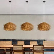Retro Rattan Pendelleuchte Rattan Deko