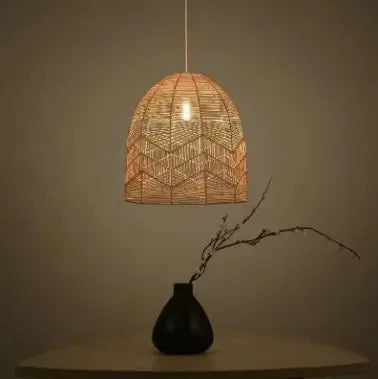 Rattan-Hängeleuchte im Landhausstil Rattan Deko