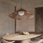 Japanischer Hutstil Rattan Hängeleuchte - Rattan Deko