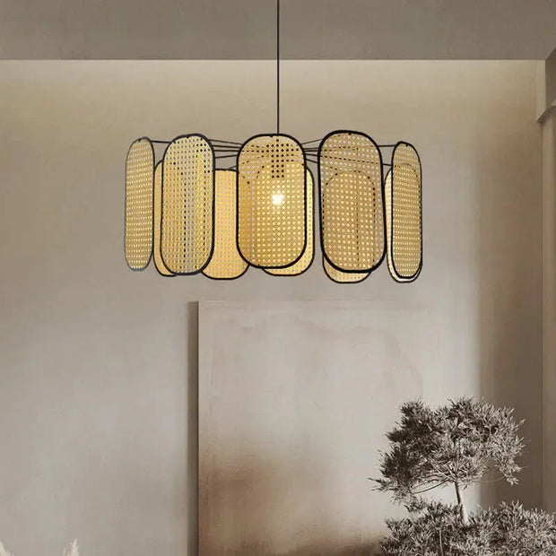 Geflecht Hängeleuchte Esszimmer | GEMÜTLICHE ATMOSPHÄRE - Rattan Deko
