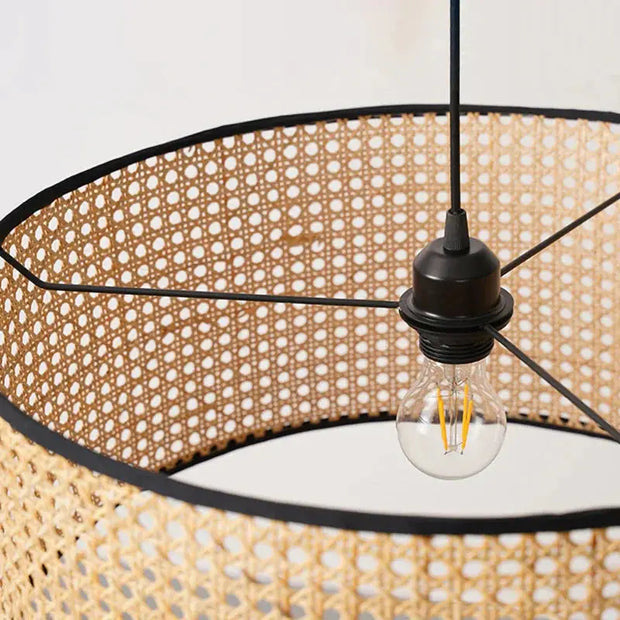 Vintage Rattan Hängeleuchte | HARMONIE - Rattan Deko