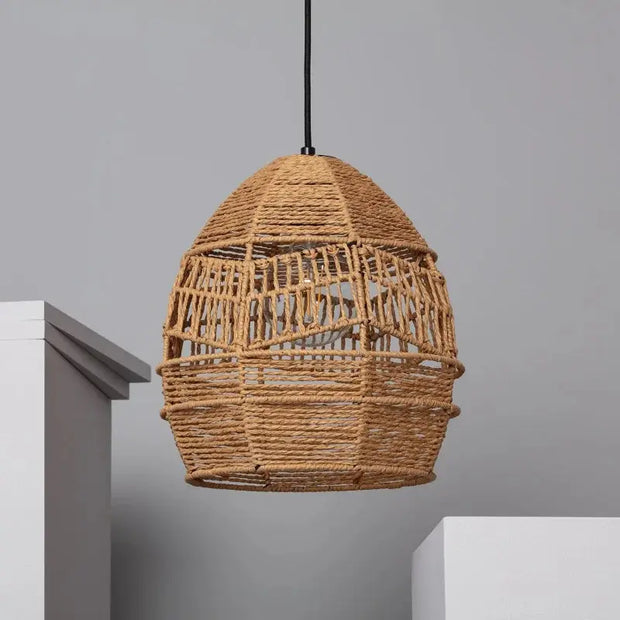 Geflochtene Seil-Hängeleuchte Rattan Deko