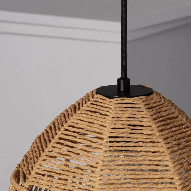 Geflochtene Seil-Hängeleuchte Rattan Deko