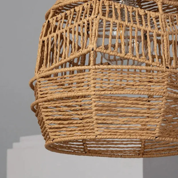 Geflochtene Seil-Hängeleuchte Rattan Deko