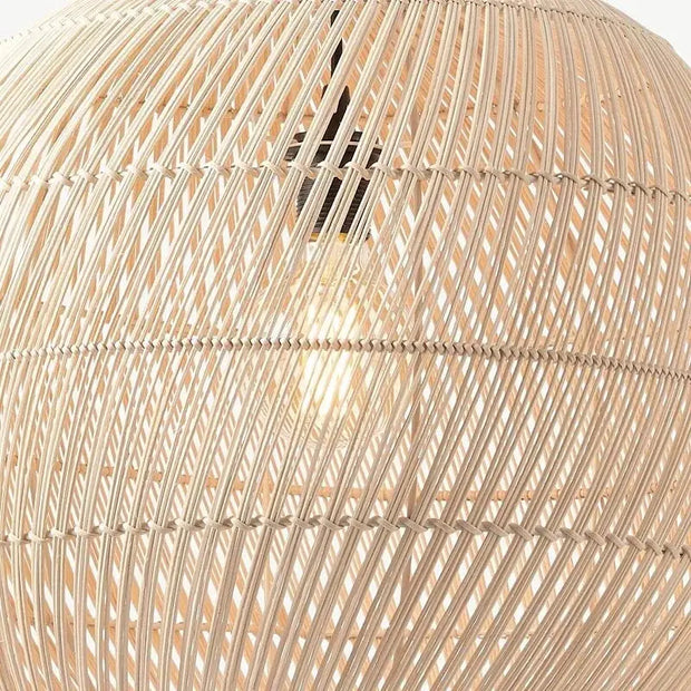 Rattan-Hängeleuchte Kugel Rattan Deko