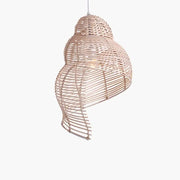 Muschelförmige Rattan-Hängelampe Rattan Deko