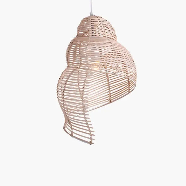 Muschelförmige Rattan-Hängelampe Rattan Deko