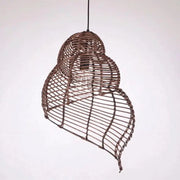 Muschelförmige Rattan-Hängelampe Rattan Deko
