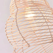 Muschelförmige Rattan-Hängelampe Rattan Deko