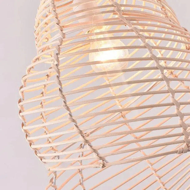 Muschelförmige Rattan-Hängelampe Rattan Deko
