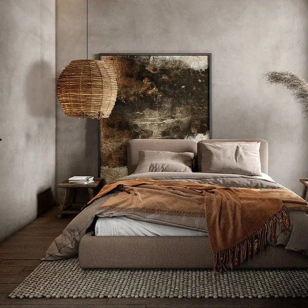 Japandi Rattan Hängelampe Rattan Deko