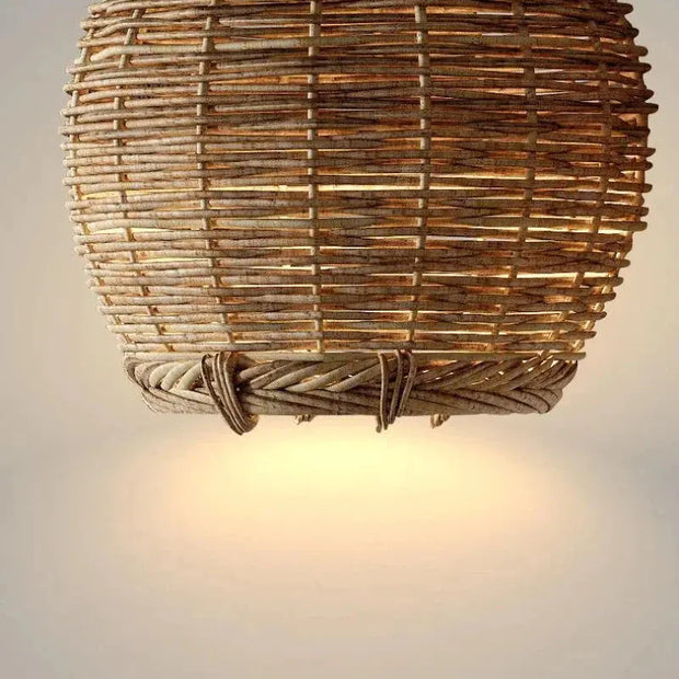 Japandi Rattan Hängelampe | ZÉNITH - Rattan Deko