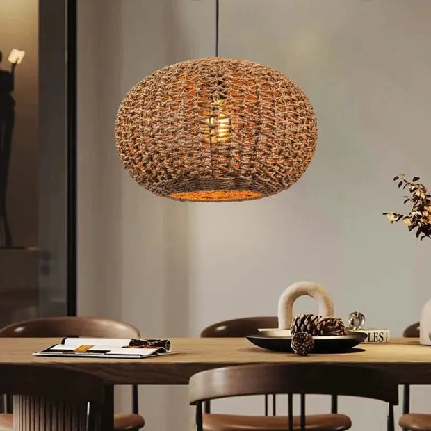 Braune Rattan-Hängeleuchte | COCON - Rattan Deko