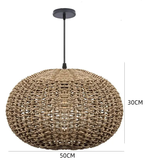 Braune Rattan-Hängeleuchte | COCON - Rattan Deko