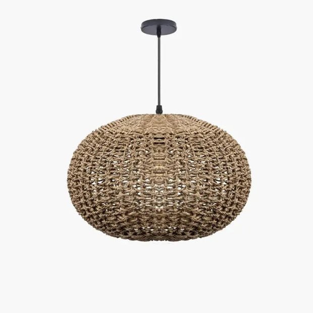 Braune Rattan-Hängeleuchte | COCON - Rattan Deko