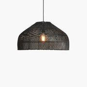 Schwarze Rattan-Hängelampe Rattan Deko