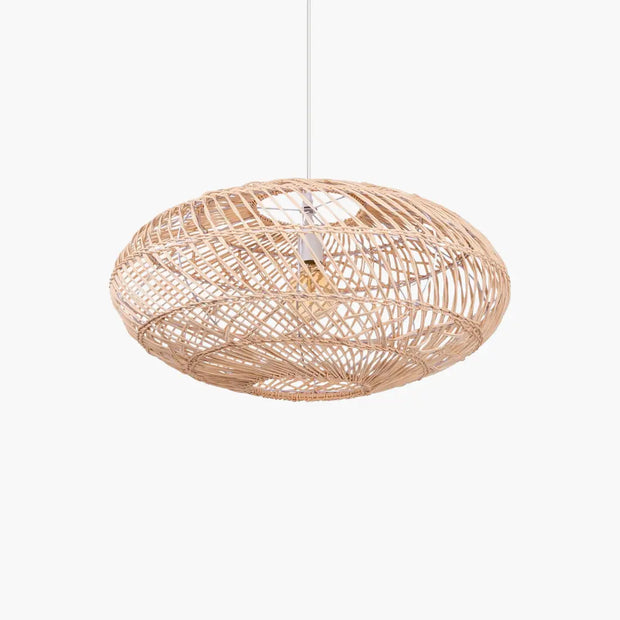 Ovale Rattan Hängelampe Rattan Deko