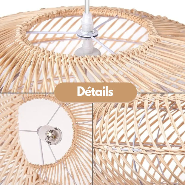 Ovale Rattan Hängelampe Rattan Deko