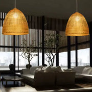 Rattan-Hängeleuchte Natura Dome - Rattan Deko