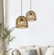 Natürlicher Rattan Hängeleuchte Rattan Deko