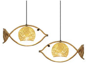 Fischdesign Rattan Hängeleuchte Rattan Deko