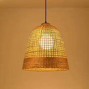 Geflochtene Rattan-Hängelampe Sonne Rattan Deko