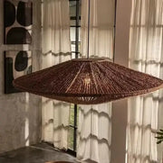 UFO-Stil Rattanhängeleuchte Rattan Deko