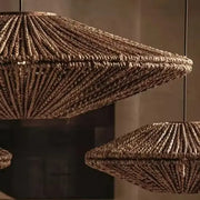 UFO-Stil Rattanhängeleuchte Rattan Deko