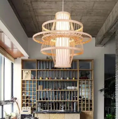 Moderne Rattan-Hängelampe - Rattan Deko