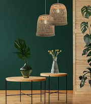Natürliche geflochtene Rattan-Hängeleuchte - Rattan Deko