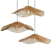 Rattan-Wellenpendelleuchte - Rattan Deko