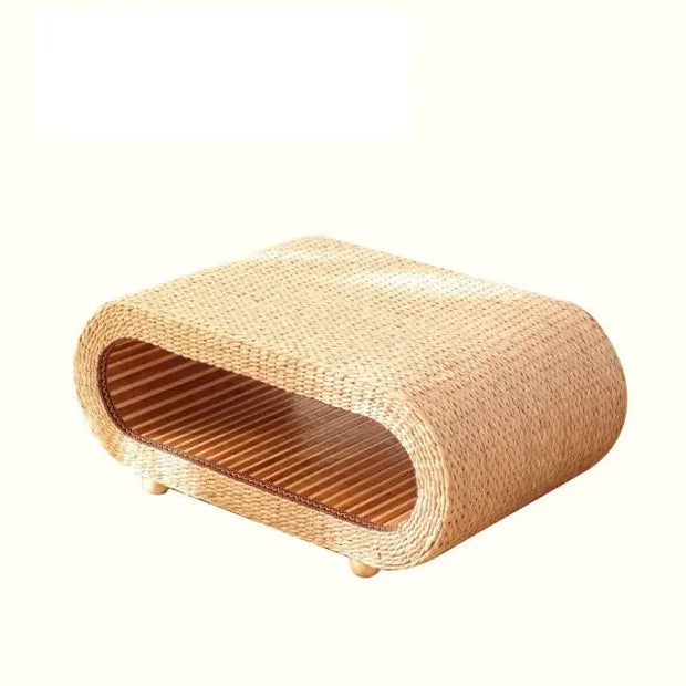 Japanischer Rattan-Couchtisch Rattan Deko