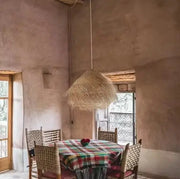 Geschwungene Rattan-Hängelampe - Rattan Deko